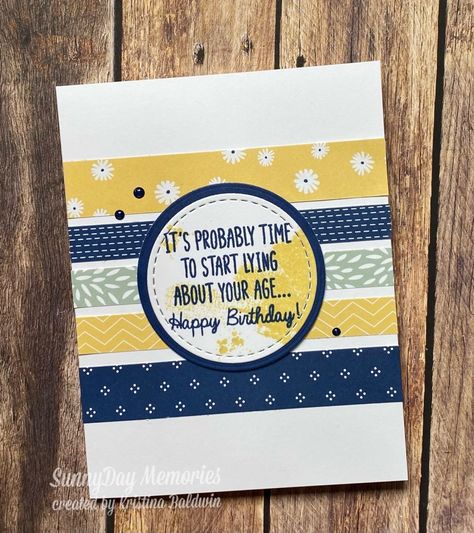 Ctmh Birthday Cards, Age Birthday Cards, Create Birthday Card, Make It Monday, 50th Birthday Cards, Card Sketches, Card Layout, Paper Projects, 50th Birthday