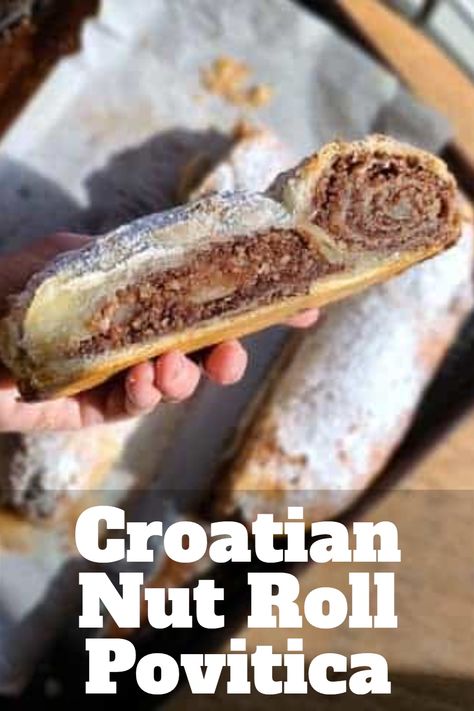 Growing up Mom spent all day making her exquisite croatian nut roll povitica. I’ve created an easy way for you to enjoy this ethnic delicacy! #easynutdessert #nutrollrecipe Povitica Bread Recipe, Povitica Recipe, Pecan Desserts Recipes, Nut Roll Recipe, Nut Roll, Pecan Desserts, Nut Rolls, Holiday Bread, Walnut Bread