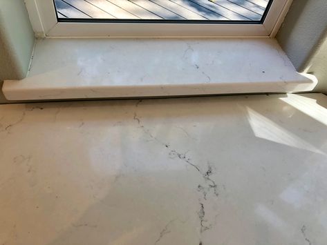 Loved using Pental quartz as the window sill in my client’s lovely kitchen remodel!! 💚 Marble Kitchen Window Sill, Quartz Window Sill Kitchen, Marble Window Sill, Apartment Entrance, Kitchen Window Sill, Lovely Kitchen, Primary Bath, Window Sills, Garage Remodel