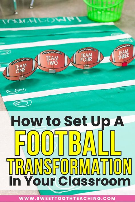 Classroom Transformation Ideas, Football Rooms, Classroom Transformation, Mlk Jr, Football Themes, Root Words, New Classroom, Room Transformation, Close Reading