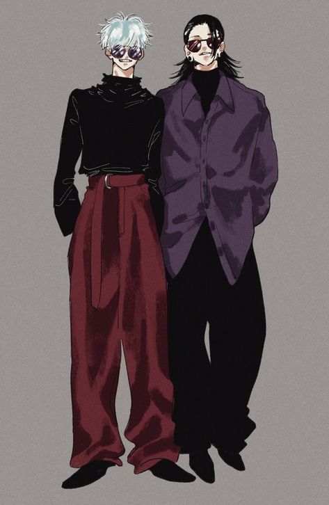 Gojo Suguru, Manga Anime One Piece, Anime Couples Drawings, Anime Outfits, Look Cool, Jujutsu Kaisen, Anime Fanart, Boy Fashion, Jujutsu