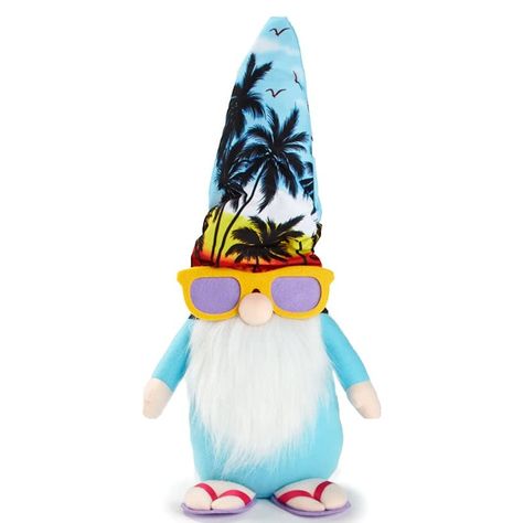 PRICES MAY VARY. Plush seasonal gnome will add some charm to your home this summer This beach themed gnome has a Hawaiian print hat, sunglasses, and flip flops. Place it on your mantle or shelf to add a whimsical touch to your décor. This unique accent piece makes a great summertime gift. 10" x 6" x20". Polyester and plastic. This plush seasonal gnome will add some charm to your home this summer. This beach themed gnome has a Hawaiian print hat, sunglasses, and flip flops. Place it on your mantl Beach Gnomes, Beach Gnome, Summer Gnomes, Shell Ideas, Beach Boy, Gnome Statues, Christmas Mantel, Gnome Gift, Sand Dollars