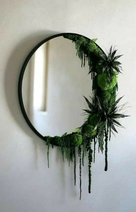 Modern Mirrors, Dark Home Decor, Goth Home, Goth Home Decor, Dark Home, Moss Art, Mirror Design, House Plants Decor, Dream Room Inspiration