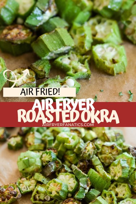 Make the best low-carb okra right in the air fryer with this Air Fryer Roasted Okra. It's also naturally gluten-free, using just 3 ingredients! Okra Air Fryer, Indian Okra Recipes, Food Baddie, Roasted Okra, Okra Fries, Okra Recipes, Gluten Free Sides Dishes, Healthy Vegetable Recipes, Cooking With Olive Oil