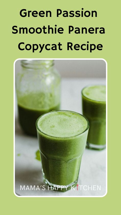 This is a refreshing smoothie, you can make it in your morning with this Green Passion Smoothie Panera. It's not just delicious, it's super good for your health as well! Panera Recipes, Smoothie Without Banana, Panera Copycat, Protein Powder Pancakes, Kiwi Smoothie, How To Make Greens, Happy Kitchen, Dinner Side Dishes, Chocolate Protein Powder