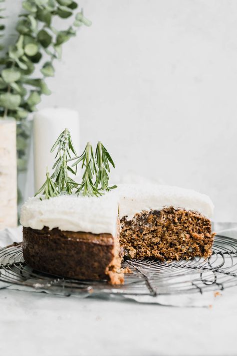 This winter solstice cake is a variation on a classic carrot cake, but with a little spiced twist. I added in cinnamon, ginger, and nutmeg to make things holiday-esque, and the frosting is finished with shredded coconut to look like snow. #holidaytreats #holidaydesserts #holidayrecipes #fallrecipes #thanksgivingdesserts #thanksgivingrecipes Solstice Cake, The Best Coconut Cake, Coconut Carrot Cake, Best Coconut Cake, Winter Solstice Party, Spiced Carrot Cake, Kitchen Witch Recipes, Carrot Cake With Cream Cheese, Broma Bakery