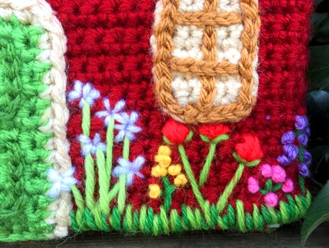 Twinkie Chan, Crochet House, Cottage Cozy, Enamel Pin Backpack, Crochet Fairy, Fairy Garden Accessories, French Knot, Crochet Heart, Tapestry Crochet