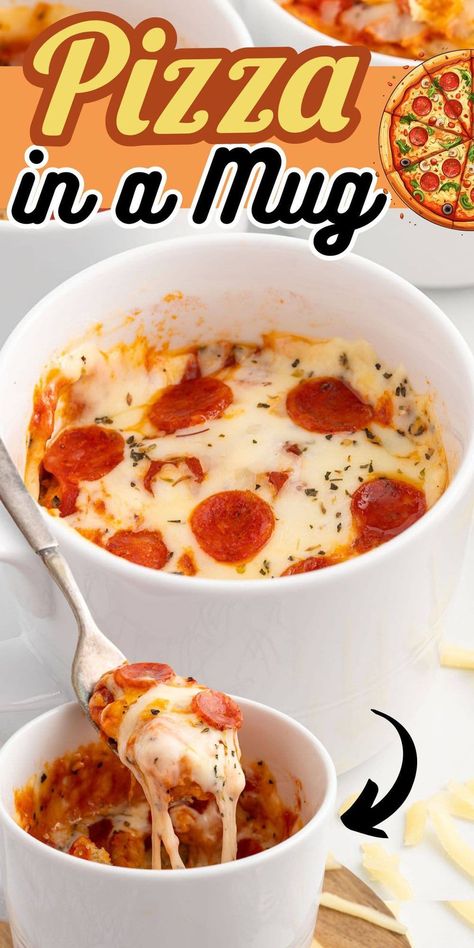 Microwave Pizza In A Mug, Microwave Recipes Dinner, Individual Pizza, Pizza In A Mug, Mug Pizza, Microwave Pizza, Microwave Mug Recipes, Gluten Free Pizza Recipes, Pepperoni And Cheese