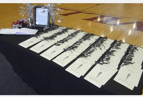 NJHS program and book signing table Beta Club Induction Ceremony, Njhs Induction Ceremony Ideas, Book Signing Table, Honors Society Induction, Honors Society, National Junior Honor Society, Beta Club, National Honor Society, Induction Ceremony