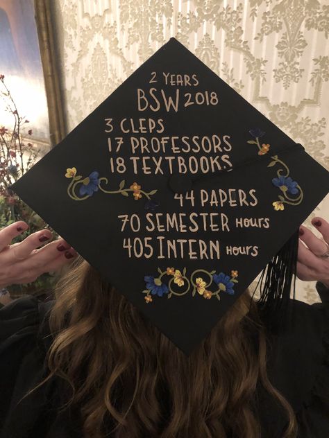 Bsw Graduation Cap Social Workers, Bsw Graduation Cap, Social Work Graduation Pictures, Social Work Cap Ideas Graduation, Therapist Graduation Cap, Social Worker Graduation Cap, Social Work Graduation Cap, Social Worker Quotes, Degree Cap