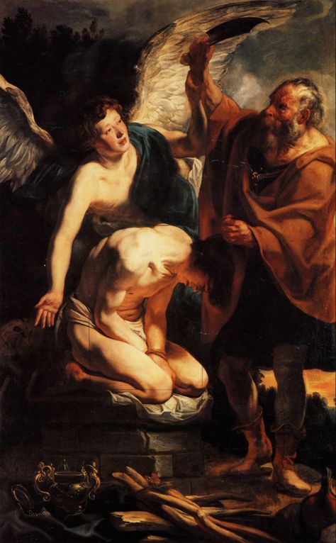 The Sacrifice Of Isaac, Sacrifice Of Isaac, Flemish Art, Flemish Painting, Jacob Jordaens, The Fallen Angel, Italian Paintings, The Sacrifice, Religious Painting