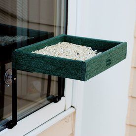 WoodLink Going Green Plastic Platform Bird Feeder Perforated Metal Screen, Gazebo Bird Feeder, Platform Bird Feeder, Recycled Window, Green Window, Plastic Lumber, Window Bird Feeder, Bird House Feeder, Green Windows