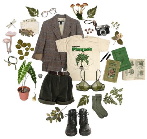 the botanist Outfit | ShopLook Botany Aesthetic Outfit, Artistcore Outfits, Florist Outfit Style, Botanist Aesthetic Outfit, Botanist Outfit, Gardener Aesthetic Outfit, Botanist Aesthetic, Horticulture Garden, Black Fountain