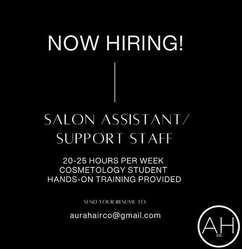 Want to be part of the dream team!? Boynton, Florida 📍 @aur@aurahairco hiring salon assistants/support staff at their salon in Boynton Beach!⠀ Are you ready to be part of an extraordinary team and elevate your career? They offer:⠀ ✨A vibrant, supportive, and positive work culture⠀ ✨Ongoing education, growth opportunities, and mentorship⠀ ✨A safe, clean, and welcoming environment⠀ They’re looking for someone who is:⠀ ✔️Hardworking⠀ ✔️Positive⠀ ✔️Open to coaching⠀ ✔️A multitasker⠀ ✔️Eager... Positive Work Culture, Hairstylist Salon, Salon Life, Cosmetology Student, The Dream Team, Behind The Chair, Cosmetology School, Work Culture, Job Board