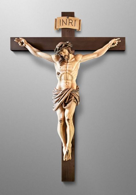 Crucifix for Catholic Church - Sacred Art Sculptures Crucifix Wallpaper, Crucifix Drawing, Oberammergau Germany, Passion Of Christ Images, Jesus On Cross, Crucifix Art, Jesus Christ Statue, Jesus Crucified, Riverview Florida