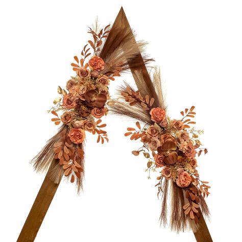 Wedding Arch Flowers, Artificial Flowers for Decoration, Large Flower Swag for Boho Styles Wedding Ceremony Floral Decor - Pack of 2 Rustic Autumn Wedding, Boho Wedding Arch, Boho Wedding Backdrop, Flower Swag, Flowers For Decoration, Swag Design, Wedding Arches, Macrame Backdrop, Flower Tie