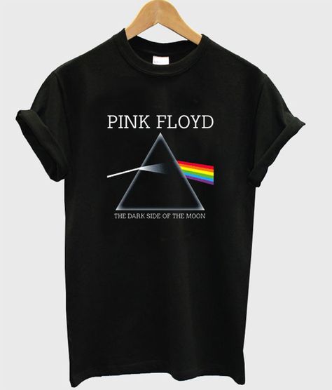 Pink Floyd Dark Side of The Moon Unisex T-Shirt Moon Tshirt, Rock Tshirt, Pink Floyd T Shirt, Pink Floyd Dark Side, Moon T Shirt, Dark Side Of The Moon, Moon Shirt, Painted Clothes, The Dark Side