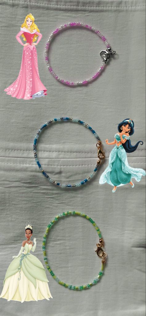 Disney princess , beading , beaded bracelet, принцессы Диснея , браслеты из бисера , принцесса тиана, принцесса Аврора , принцесса жасмин, подарок девочке идея , beading ideas , beads , bracelet Favorite Disney Princess, Beads Bracelets, Beading, Necklaces, Disney Princess, Beads, Disney