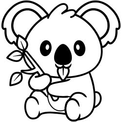 Koala Colouring Pages, Koala Cute Drawing, Koala Coloring Pages Free Printable, Koala Drawing Simple, Lol Coloring Pages Free Printable, Easy Kid Drawings, Koala Drawing Easy, Free Colouring Printables, Cute Easy Coloring Pages