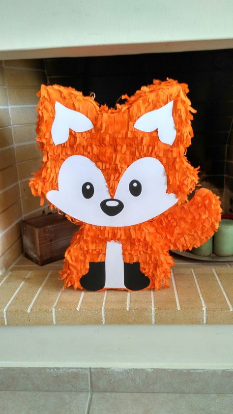 #fox#pinata#woodland#forest #animals #party#handmade #melitechno Fox Birthday Party, Woodland Animals Party, Woodland Animal Birthday, Fox Party, Fox Birthday, Piñata Ideas, Fox Baby Shower, Woodland Birthday Party, Wild One Birthday Party