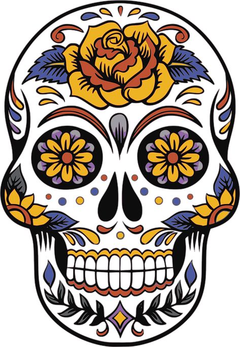 Cráneo Día De Los Muertos Dia - Gráficos vectoriales gratis en Pixabay Cross Stitch Skull, Sugar Skull Artwork, Skull With Flowers, Masque Halloween, Mexican Sugar Skull, Sugar Skull Design, Sugar Skull Tattoos, Day Of The Dead Skull, Rosen Tattoo