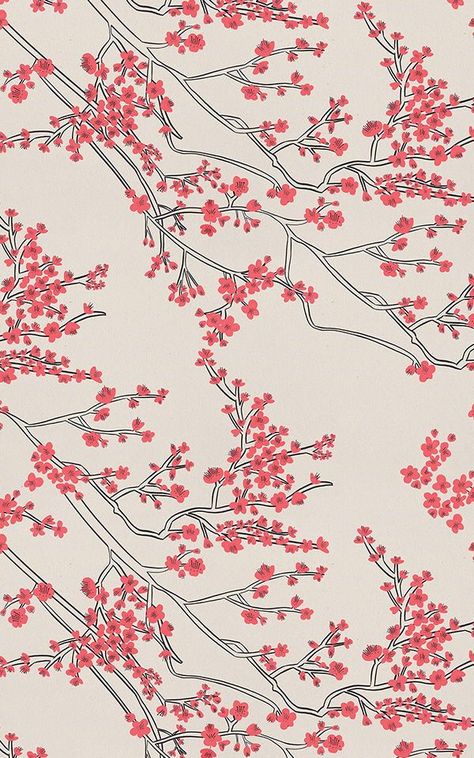 Pattern wallpaper Wallpaper Japanese, Blossom Wallpaper, Japanese Designs, Cherry Blossom Wallpaper, Murals Wallpaper, Style Wallpaper, Pattern Wallpaper, Cherry Blossom, Blossom