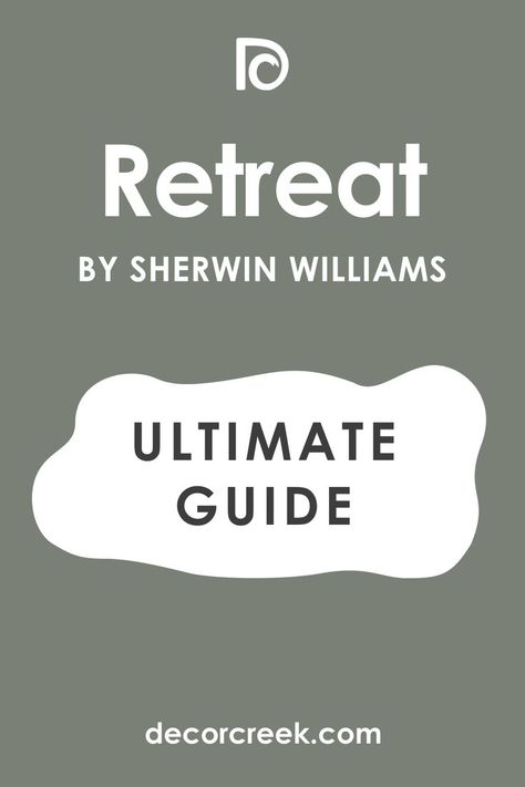 Retreat Paint Color SW-6207 by Sherwin Williams. The Ultimate Guide Retreat Paint Color, Sage Green Exterior House Colors, Sage Paint Color, Sherwin Williams Color Schemes, Green Exterior Paints, Vintage Inspired Room, Sherwin Williams Green, Green Exterior House Colors, Green House Exterior