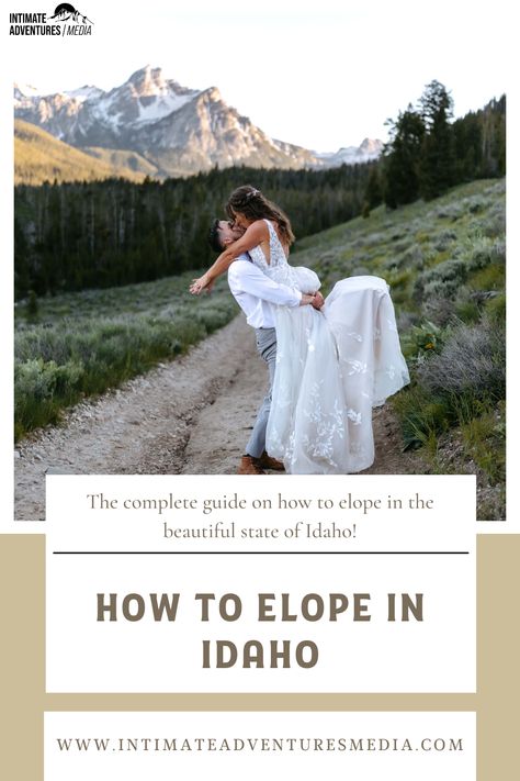 With this guide, I made sure to include all of the information you need to elope in Idaho from how to apply for a marriage license, best locations to elope, and a few Idaho elopement packages! #howtoelope #elopement #elopementinspo #idahoelopement Idaho Elopement, How To Elope, Ski Town, Elopement Packages, Winter Elopement, Island Park, Marriage License, Ceremony Location, Best Location