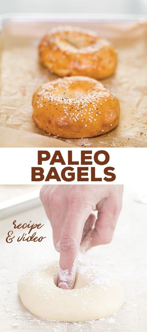 Paleo Bagels, Paleo Bread Recipe, Grain Free Bread, Paleo Bread, Paleo Baking, No Gluten, Bagel Recipe, Paleo Treats, Easy Paleo