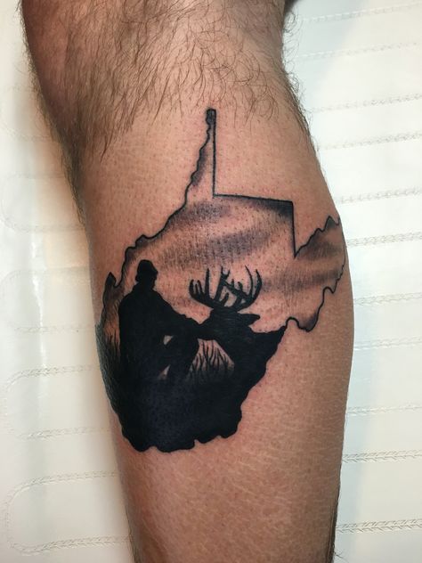 West Virginia tattoo. West Virginia Tattoo Ideas, Wv Tattoo Ideas, Virginia Tattoo Ideas, Pennsylvania Tattoo, Wv Tattoo, West Virginia Tattoo, Johnny Tattoo, Pagan Tattoos, Virginia Name