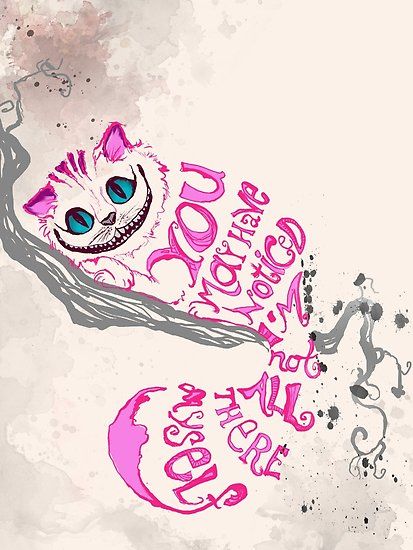 The cheshire cat with one of its most famous quotes. Loved to combine the typography with the imagery. / For all Alice in Wonderland fans! • Also buy this artwork on wall prints, phone cases, home decor, and more. Alice In Wonderland Quote, Pet Quotes, Alice And Wonderland Quotes, Images Disney, Wonderland Quotes, Michael Phelps, Art Disney, Cat Character, Cheshire Cat