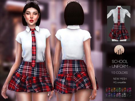 ❤ School Uniform BD99 ❤ DOWNLOAD: 10 colors Found in TSR Category 'Sims 4 Female Everyday' To Her, Mods Sims 4, Die Sims 4, Sims 4 Anime, Uniform School, Lizard King, Sims 4 Game Mods, Sims 4 Teen, Sims 4 Dresses