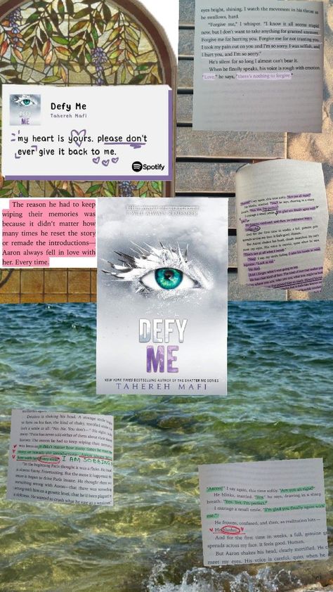 i move defy me so much Defy Me Book, Defy Me, Tahereh Mafi, Shatter Me Series, Know It All, Collage Making, Book Aesthetic, Trust Yourself, Love Him