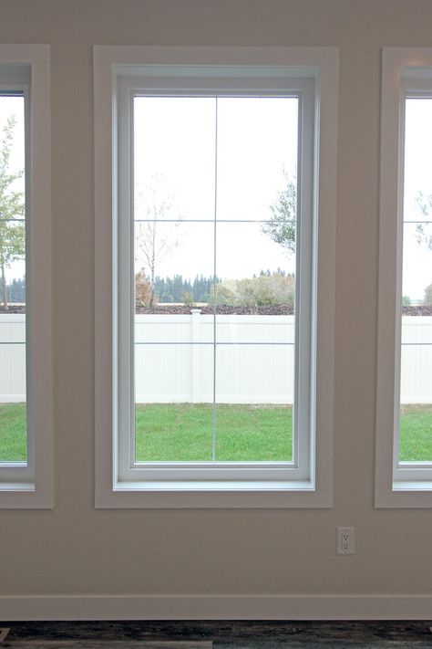 Framed In Windows, Molding Windows Interior, Trimming Out Windows Interior, Window Remodel Before And After, Window Molding Trim Interiors, Simple Window Trim Ideas Interior, Interior Windows Without Trim, Framing Around Windows, Contemporary Window Trim