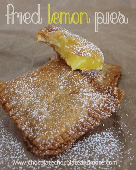 Fried Lemon Pies-just like you remember from childhood! Lemon Pies, Lemon Pie Filling, Fried Pies, Fruit Pie, Lemon Pie, Hand Pies, Chocolate Chocolate, Lemon Desserts, Pie Dessert