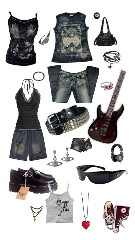 Fashion Outfits Goth, Outfits Goth, Affliction Clothing, Downtown Outfits, Outfit Inspo Casual, Clothing Outfits, 2000s Fashion Outfits, Alternative Outfits, Kpop Fashion Outfits