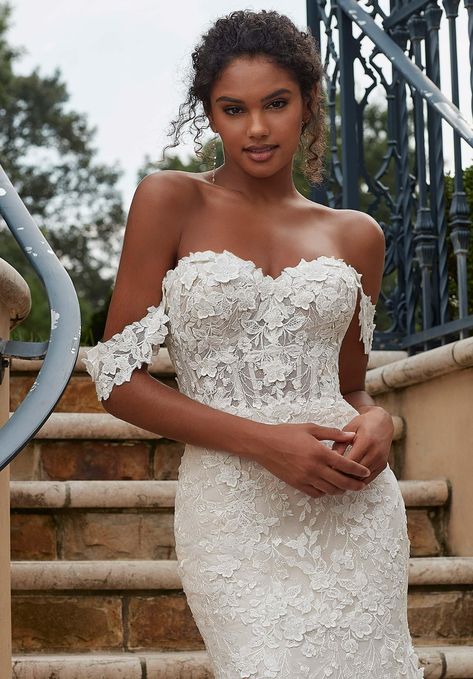 Philomena Wedding Dress | Morilee Magical Mermaid, Detachable Sleeves, Wedding 2025, Corset Bodice, Lake Wedding, Floral Embroidery, Bodice, Wedding Ideas, Mermaid