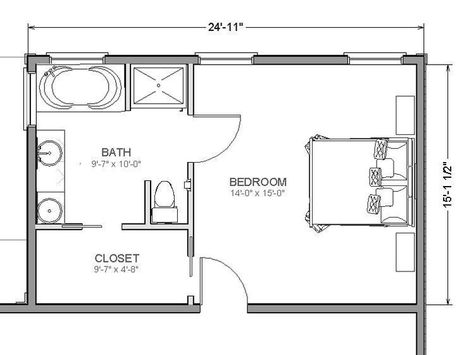 Bathroom Closet Combo Layout, Small Master Suite, Master Suite Floor Plans, Master Suite Layout, Master Suite Floor Plan, Bathroom Layout Plans, Master Suite Addition, Master Bath And Closet, Bedroom Addition