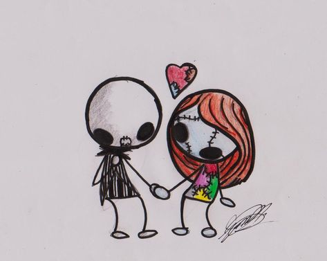 Group of: The Nightmare before Christmas drawing | We Heart It Tattoo Nightmares, Couple Disney, Jack Y Sally, Tattoo Disney, Nightmare Before Christmas Drawings, Nightmare Before Christmas Tattoo, Tattoos Infinity, Christmas Tattoo, Sally Nightmare