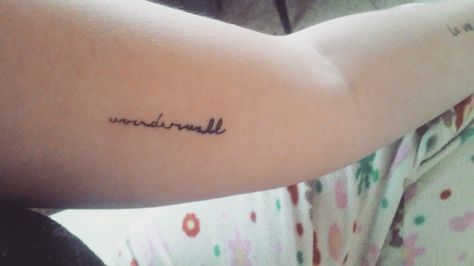 New ink. Wonderwall.  #tattoo #wonderwall #oasis #armtattoo Wonderwall Tattoo Oasis, Wonderwall Tattoo, Oasis Tattoo, Wonderwall Oasis, Tattoo Inspo, Arm Tattoo, Fish Tattoos, Jesus Fish Tattoo, Tattoo Quotes