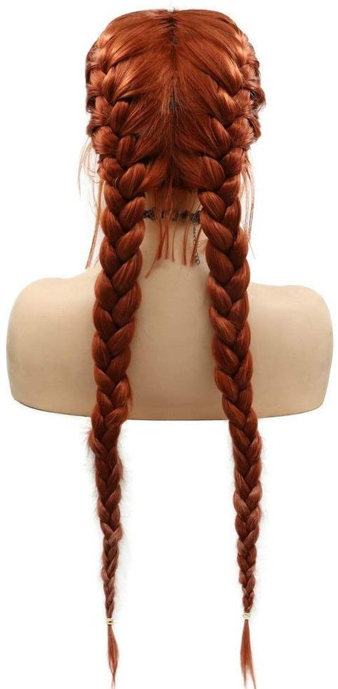 Festival Braid, Double Braids, Red Orange Hair, Braids Wigs, Chemo Hair, Buy Wigs, Thick Braid, Women Cosplay, Double Braid