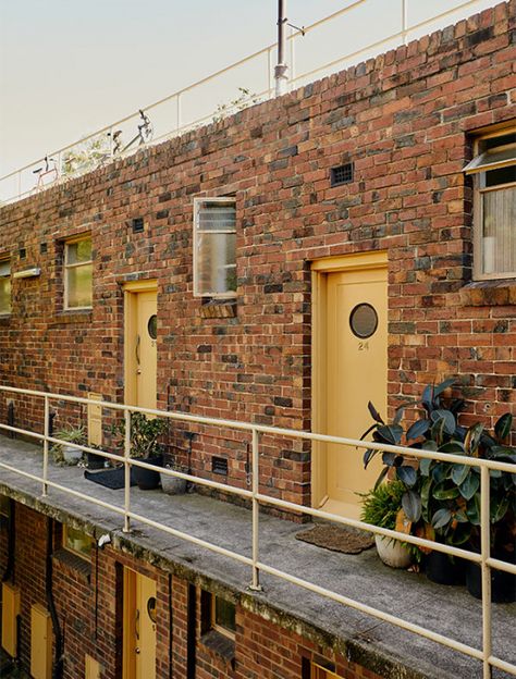 A Rare Look Inside Fitzroy’s Iconic 1930s Cairo Flats Light Dining Room Table, Brick Window, Melbourne Apartment, Light Dining Room, Weird Design, External Staircase, Window Balcony, Styling Home, Top Architects