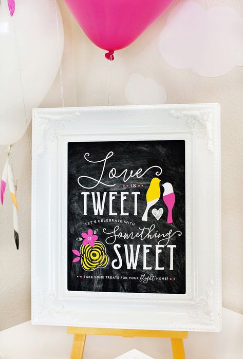 Modern "Love Birds" Bridal Shower Ideas // Hostess with the Mostess® Bridal Signs, Hummingbird Colors, Diy Bird Cage, Wedding March, Bachelorette Ideas, Bridal Bouquet Fall, Wedding Card Holder, Bridal Shower Food, Winter Blue