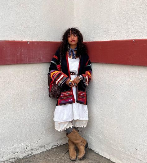 Afro Bohemian Style, Afro Bohemian, Rodeo Clown, Instagram Notes, Maximalist Style, Funky Outfits, In Another Life, Fashion 2024, Hippie Outfits