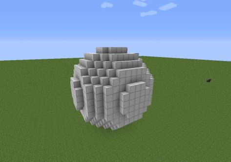 Step by step how to make a sphere in Minecraft How To Make A Sphere In Minecraft, Minecraft Sphere Guide, Minecraft Sphere House, How To Make A Dome In Minecraft, Minecraft Sphere Blueprint, Minecraft Dome Blueprint, Globe Minecraft, Minecraft Sphere, Minecraft Dome