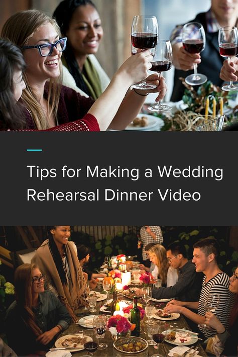 We’ve all seen a wedding slideshow, but a rehearsal dinner video can be just as meaningful and fun. We put together three main tips for making a rehearsal dinner video that’ll bring your guests to tears. Rehearsal Dinner Slideshow, Wedding Anniversary Party Games, Slideshow Ideas, Rehearsal Dinner Planning, Anniversary Party Games, Wedding Slideshow, Dinner Decoration, Wedding Anniversary Party, Wedding Rehearsal Dinner