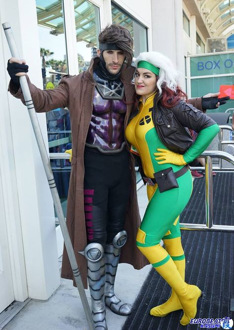 Gambit & Rogue Diy Halloween Costumes For Family, Costumes For Family, Gambit Rogue, Easy Diy Halloween Costumes, Halloween Costumes For Family, Rogue Gambit, Cosplay Inspo, Couple Fits, Diy Halloween Costumes Easy