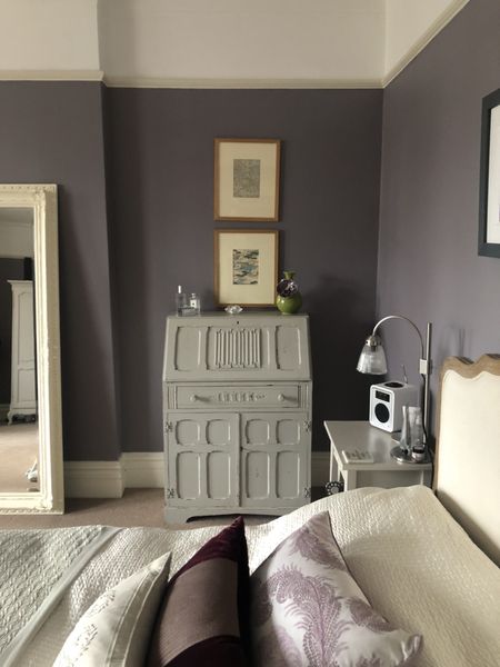 Purple Paint Colors, Hallway Colours, Dulux Paint, Grey Paint, Farrow And Ball, Up House, Paint Colors For Living Room, Living Room Diy, Living Room Colors