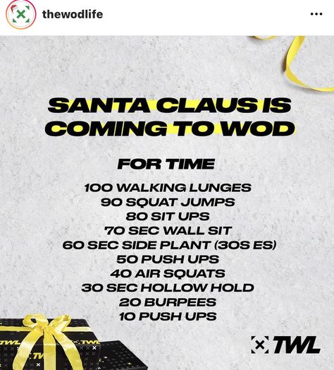 Crossfit Christmas, Spartan Training, 50 Push Ups, Christmas Workout, Full Body Hiit, Crossfit Wod, Full Body Hiit Workout, Air Squats, Partner Workout