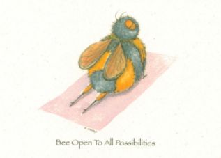 Yoga Bee, Bee Yoga, Inspiratonal Quotes, Bee Puns, Bee Room, Bee Quotes, Bee Artwork, Happy Memes, Bee Art